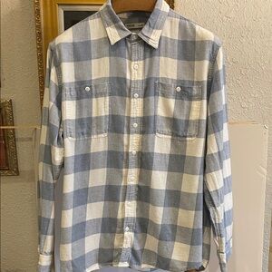 Sonoma Blue and White Plaid Casual Shirt